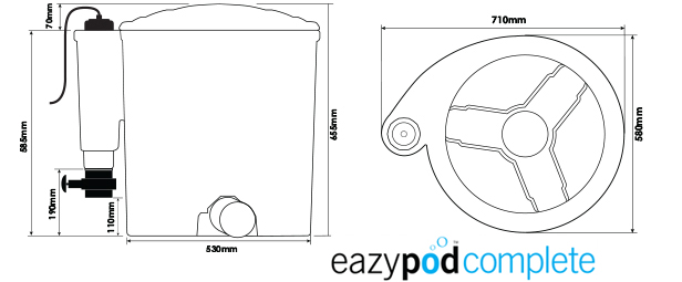 rozměry Eazy POD Evolution Aqua