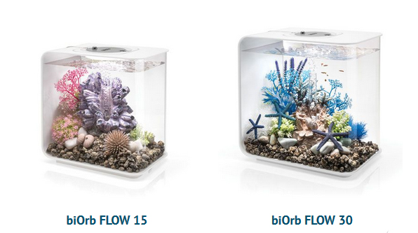 Oase biOrb Flow, modely 15 a 30 litrů, barva bílá a černá