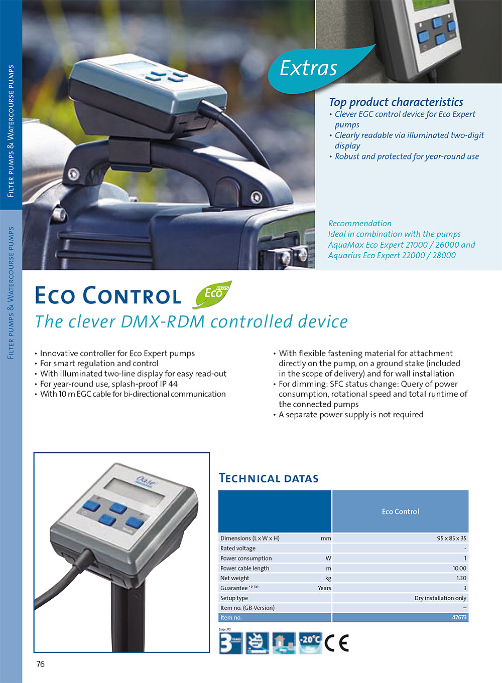 Oase AquaMax ECO Control, řidící a regulovatelná jednotka