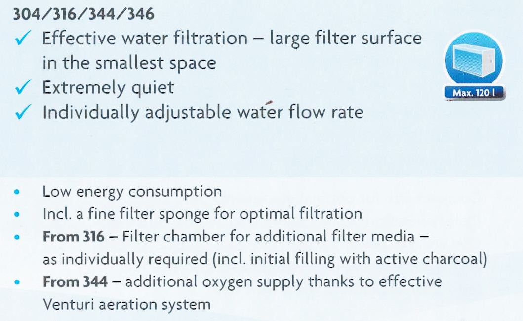 eden interní filtrace model 304, 316, 344, 346 popis
