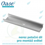 Watercourse element Illumination, potoční díl nerezový - rovný - pro montáž světel
