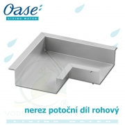 Watercourse element Corner, potoční díl nerezový - 90° ůhel