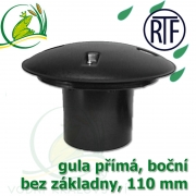 Gula jezírková přímá, dnová vpusť RTF 110 mm, boční, spodní sání bez základny, gula přirubová, trubková  