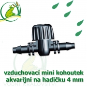 vzduchovací mini kohoutek na 4 mm, akvarijní