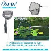 Oase Profi Fish net 44x40x25, profesionální podběrák na ryby lichoběžníkového tvaru, s teleskopickou násadou 110-190 cm