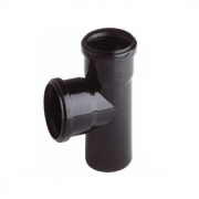T-piece black DN75 - T-kus 75 mm, černá
