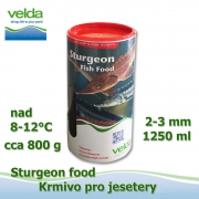 1250 ml jeseteří krmivo o velikosti cca 3 mm, pro malé i velké jesetery, pro celoroční krmení, 800g