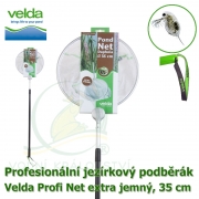 Profesionální jezírkový podběrák Velda Profi Net extra jemný, kruhová síťka, 35 cm, vhodný i na dafnie a perloočky