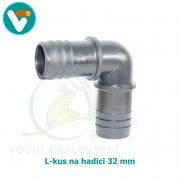 L-kus hadicový 32 mm