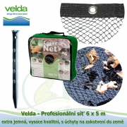 Velda Profesionální síť 6 x 5 m, extra jemná, vysoce kvalitní, s úchyty na zakotvení do země