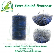Vysoce kvalitní filtrační kartáč Best Brush modro-černý 40 x 20 cm. Extra dlouhá životnost !