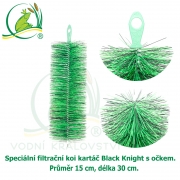Speciální filtrační koi kartáč Black Knight 30 x 15 cm s očkem.