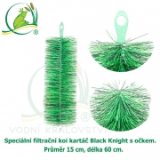 Speciální filtrační koi kartáč Black Knight 60 x 15 cm s očkem.