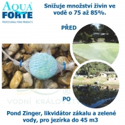 Pond Zinger, likvidátor zákalu a zelené vody, pro jezírka a biotopy bez filtrací do 45 m3, fosfátový flukolant