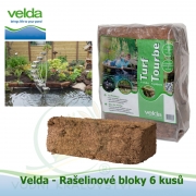 Peat Torf 6 ks - Velda rašelinové a sázecí bloky 6 kusů, přirozené potlačení dlouhých řas a zelené vody