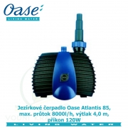 Jezírkové čerpadlo Oase Atlantis 85, max. průtok 8000l/h, výtlak 4,0 m, příkon 120W, - Výprodej nového zboží, poškozená krabice.