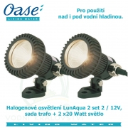 LunAqua 2 set 2 / 12V, sada trafo + 2x20 Watt světlo, - Výprodej nového zboží, poškozená krabice