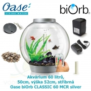biOrb CLASSIC 60 MCR stříbrná, zdarma bakterie na celý rok 2xPure Aquarium za 798 Kč, 45747, 72015