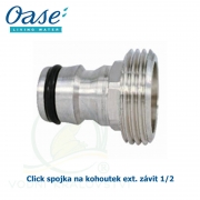 Click spojka na kohoutek ext. závit 1/2, mosazná, Tap connector with male thread 1/2"-44514