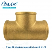 T kus 90 stupňů mosazný int. závit 1 1/2