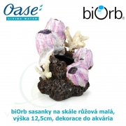 biOrb sasanky na skále růžová malá, výška 12,5 cm, dekorace do akvária, 46145