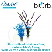 biOrb rostliny do akvária střední, modré a fialové, 2 kusy, výška 20 cm a 29 cm, dekorace do akvária-46059