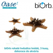 biOrb rohaté hvězdice hnědé, 3 kusy, dekorace do akvária, 46137