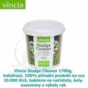 Vincia Sludge Cleaner 1700 g, kaložrout bakterie na 10-25 m2, 100% přírodní produkt na cca 10-25.000 litrů, bakterie na nečistoty, kaly, usazeniny a výkaly ryb