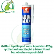 Griffon lepidlo pod vodu AquaMax 425g, rychle tvrdnoucí lepící a těsnící tmel bez obsahu rozpouštědel.