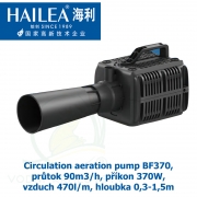 Hailea BF370 circulation aeration pump, průtok 90m3/h, příkon 370W, vzduch 470l/m, hloubka 0,3-1,5m