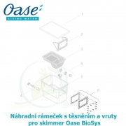 Náhradní vnější rámeček s těsněním a vruty pro skimmer Oase BioSys, 28613