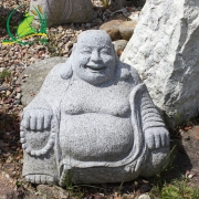 Budha sedící, šedá žula, výška 45 cm