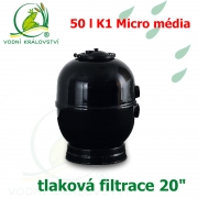Tlaková filtrace 20 palců, K1 Micro BEAD 500 Individual, průměr 500 mm, pro jezírka 10-50 m3, 50 l K1 Micro