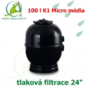 Tlaková filtrace 24 palců, K1 Micro BEAD 600 Individual, průměr 600 mm, pro jezírka 20-100 m3, 100 l K1 Micro