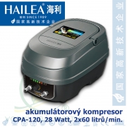 Hailea CPA-120, kompresor s akumulátorem 2x60 litrů a regulací výkonu