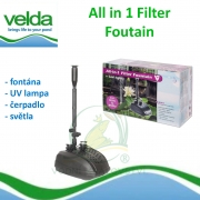VT All in 1 Fontain Filter, Fontánová Filtrace s osvětlení a UV lampou pro jezírka do 6000L