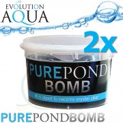 Pure Pond BOMB 2x v Bacterial Pond Liquid, čistící a startovací bakterie pro bio-rovnováhu v jezírku, fungující po celý rok od 4 °C, 2 ks pro 20-160 m3