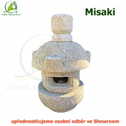 Japonská Lampa Misaki, žula růžová, výška 50 cm