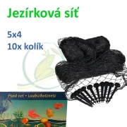 Jezírková síť 5x4 m + 10 kolíků, Oka 25x25 mm
