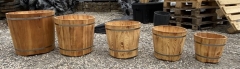 Dřevěná vědra komplet 5 kusů 