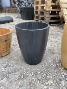 Dřevěné vědro černé lakované 