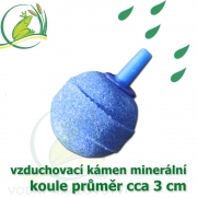 Vzduchovací kámen minerální, koule průměr 3 cm