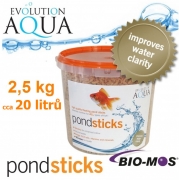 EA Pondsticks 2,5 kg, cca 20 litru, krmivo čistící jezírka, vysoce kvalitní a univerzální, celoroční krmivo pro všechny druhy ryb