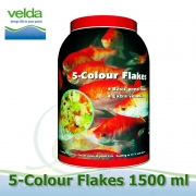 1500 ml 5-color Flakes-vločky, celoroční krmiva pro malé a mini koi, okrasné a akvarijní ryby
