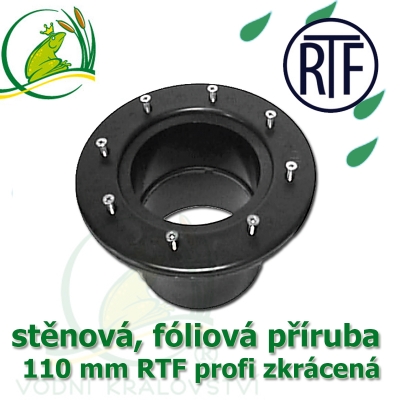 PVC přiruba 110 mm RTF zkrácená