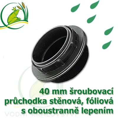 průchodka šroubovací stěnová 40 mm, plus, oboustranně lepící