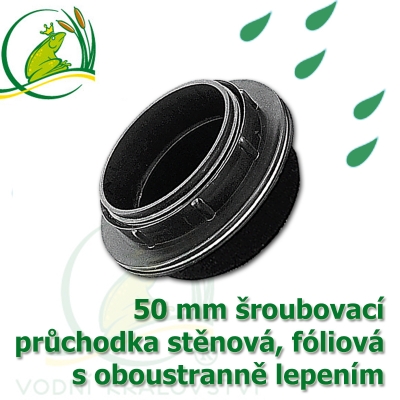 průchodka šroubovací stěnová 50 mm, plus, oboustranně lepící