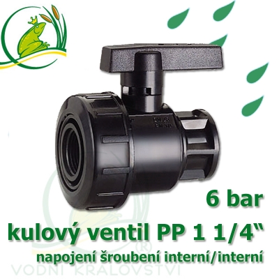 PP kulový ventil 1 1/4"