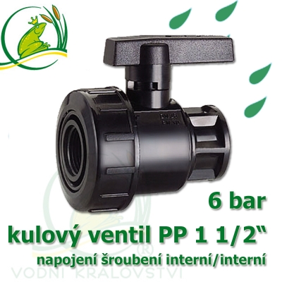 PP kulový ventil 1 1/2"