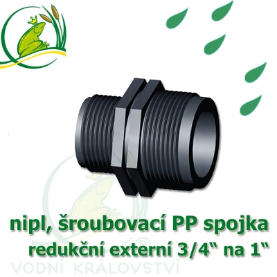 nipl PP, redukce 1" na 3/4"